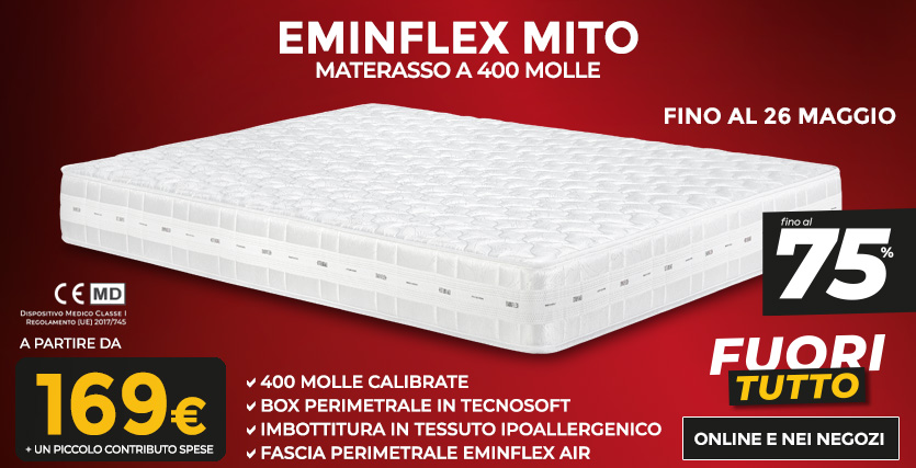 Nuova offerta materasso Mito Eminflex